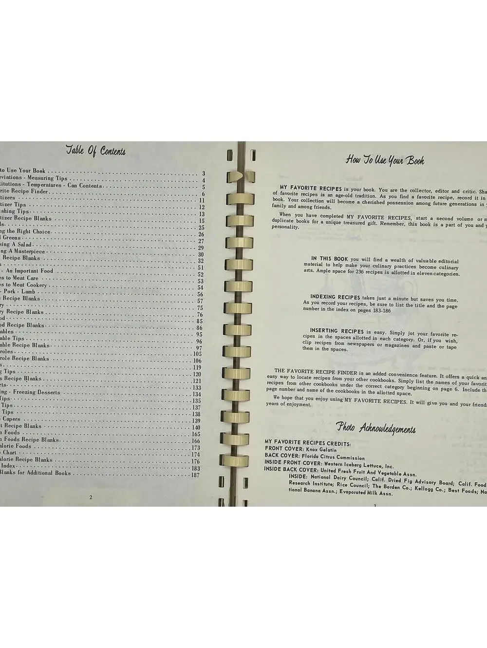 Vintage 1964 Cookbook: My Favorite Recipes, Spiral Bound Recipe Keeper